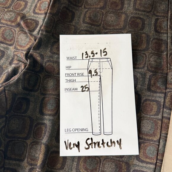 Avenue Montaigne Womens Geometric Print Stretch Pants Size 6 - Picture 6 of 6